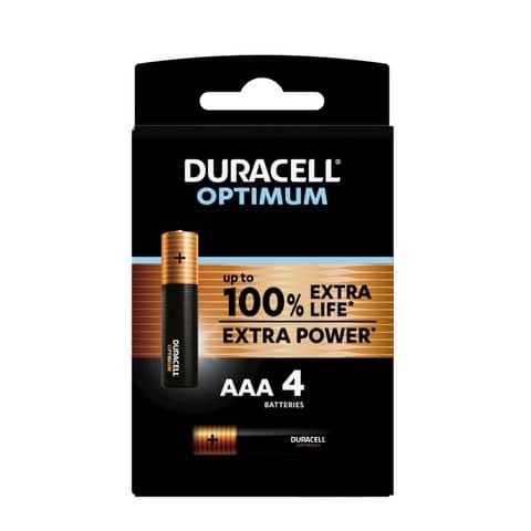Batteria alcaline Duracell Optimum Ministilo AAA - MN2400 - blister da 4 - DU0031-05000394137523